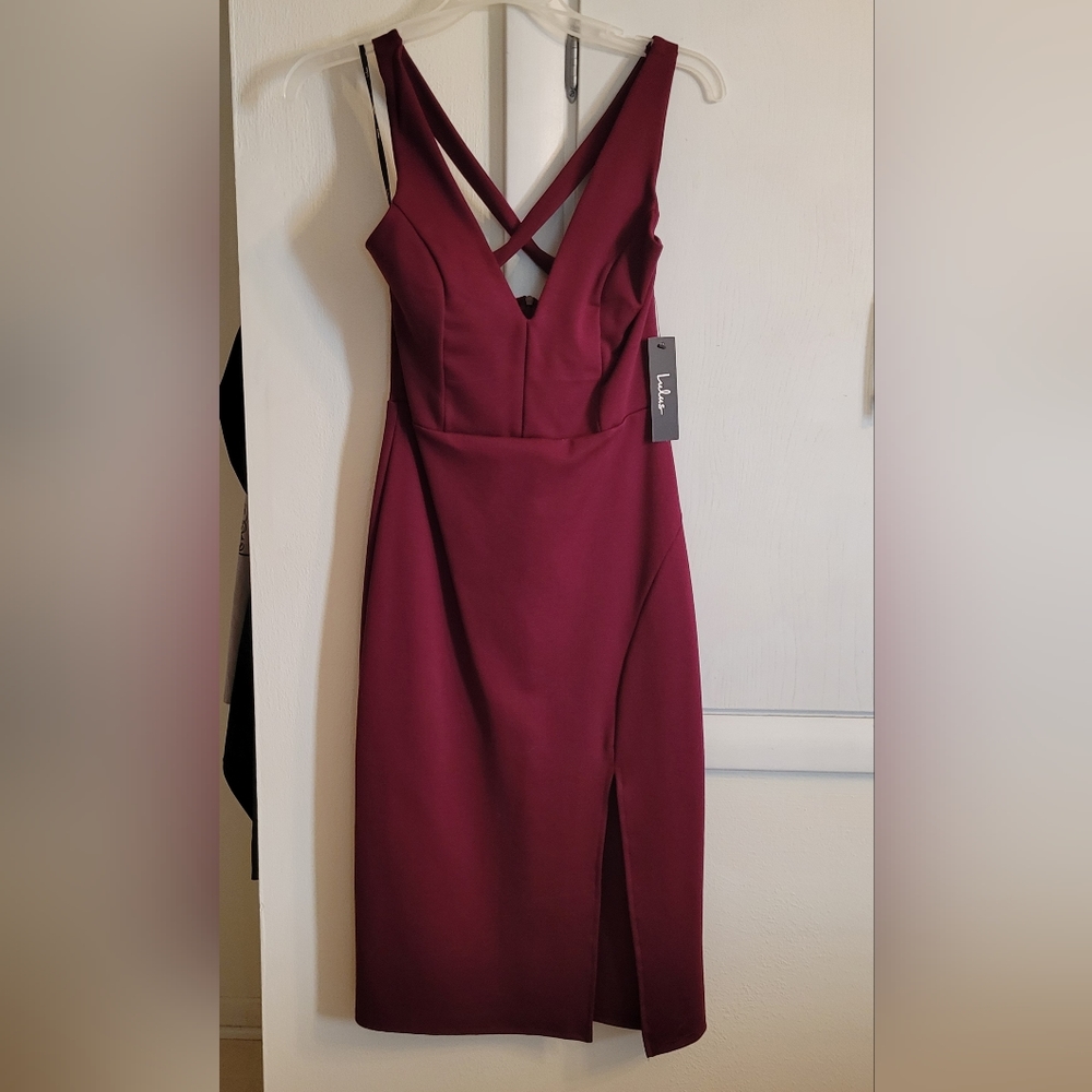 Lulus Burgundy Dress Medium